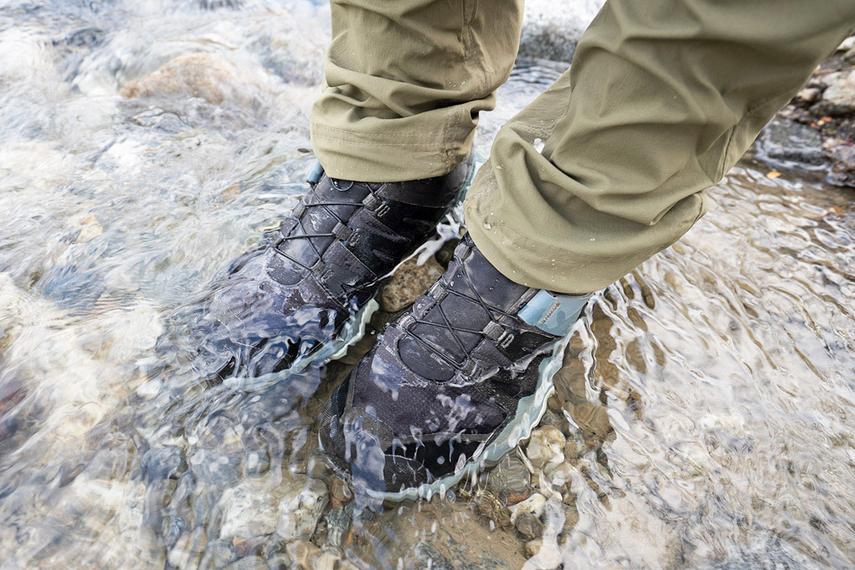 Best hiking footwear brands (Salomon women's X Ultra 4 in water)